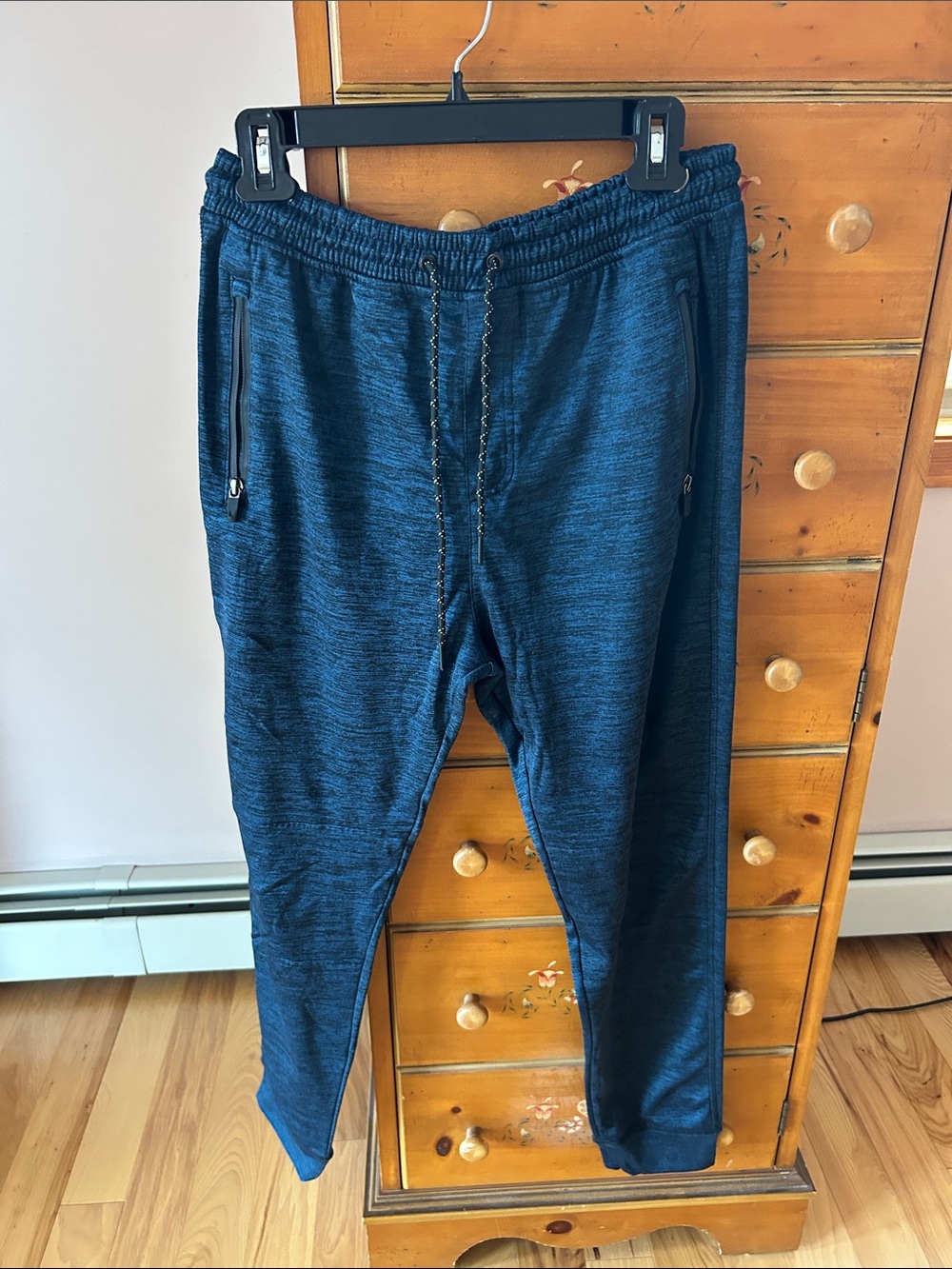 burnside Men's Heather Navy Blue Jogger Sweatpants